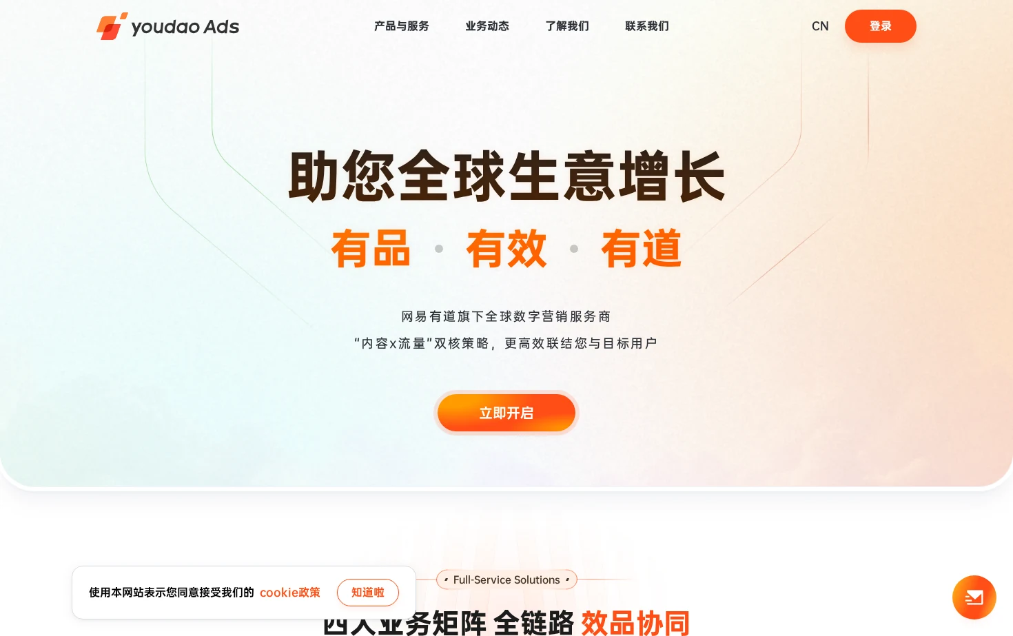 Youdao Ads 页面快照